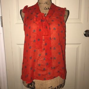 Sheer sleeveless blouse